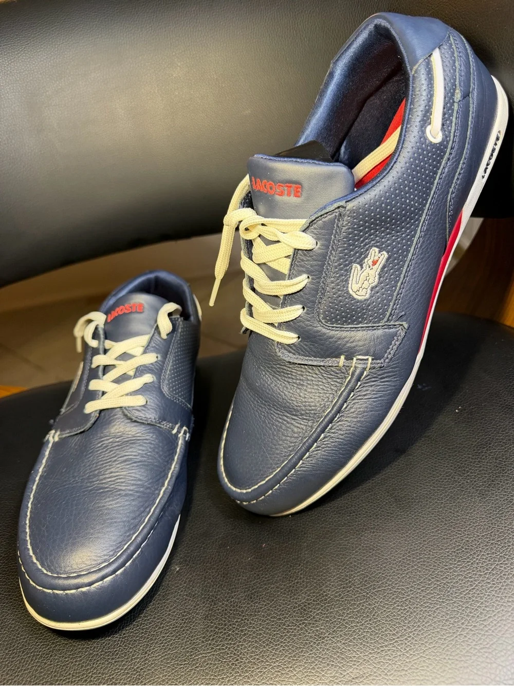 Lacoste Dreyfus SPM LTH Men's Shoes Dark Blue/White Sz 10
